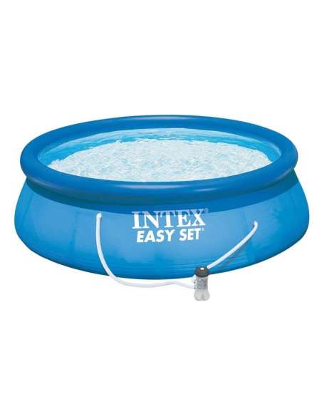 Intex - Kit Piscine gonflable - Ronde - Easy Set - 3.96 x 0.84 m - Épurateur + Cartouche inclus - Bleu - 6941057400174 - Stoc...