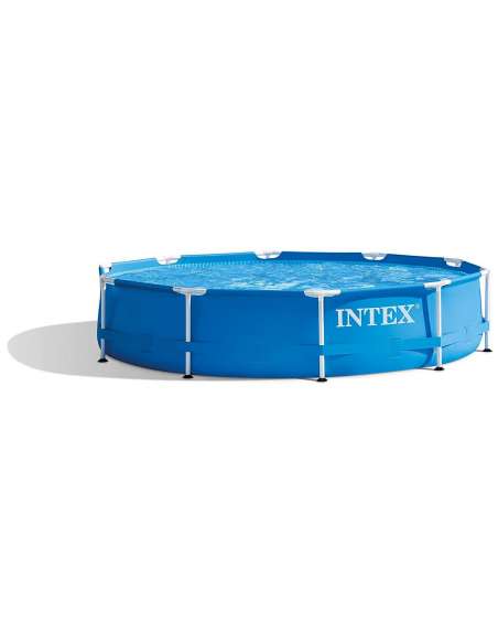 Intex - Piscine tubulaire - Ronde - Metal Frame - 3,05 x 0,76 m - Accessoires inclus - Bleu - 6941057400310 - Stockizi