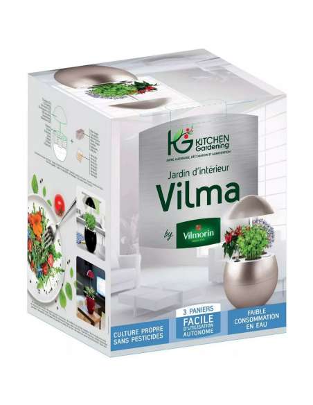 Kitchen gardening by vilmorin Jardin d'intérieur Vilma avec kit de démarrage et puce NFC - couleur comete - 3182670278006 - S...