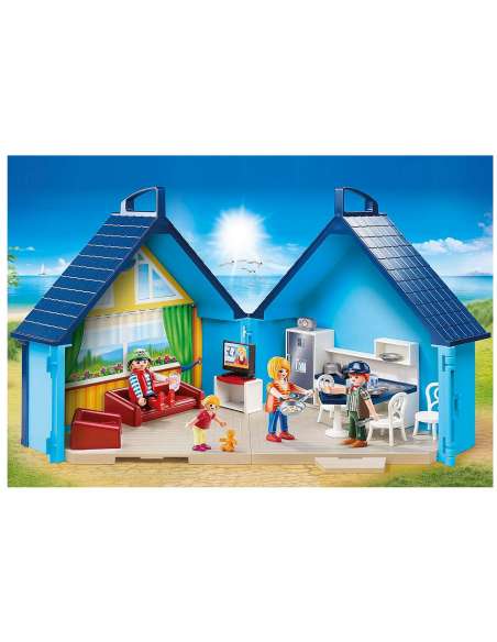 Playmobil - 70219 - Family Fun - Bungalow des Vacances au Fun Park Transportable - 4008789702197 - Stockizi
