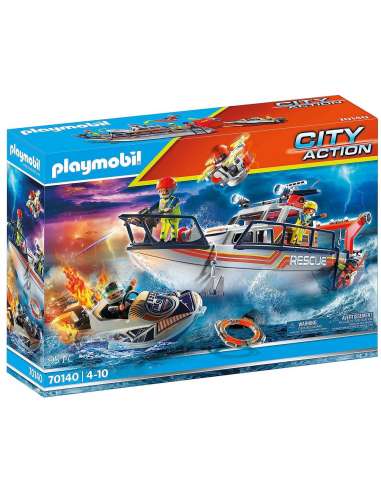 Playmobil - City Action - 70140 - Bateau sauveuteur en mer avec personnages - 4008789701503 - Stockizi